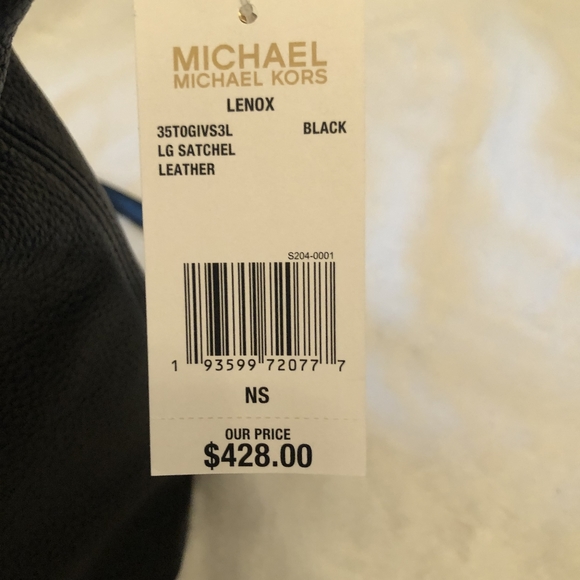 011 -MICHAEL Michael Kors Black Lenox Large Satchel, Shoulder, and Crossbody Bag - Picture 5 of 14